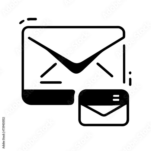 Mail icon for web, computer and mobile app. Envelope icon
