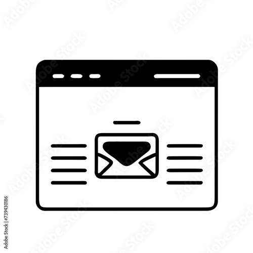 Mail icon for web, computer and mobile app. Envelope icon
