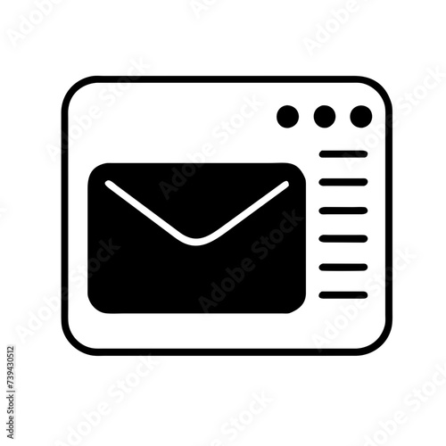 Mail icon for web, computer and mobile app. Envelope icon
