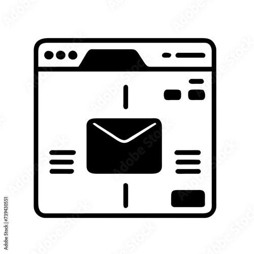 Mail icon for web, computer and mobile app. Envelope icon
