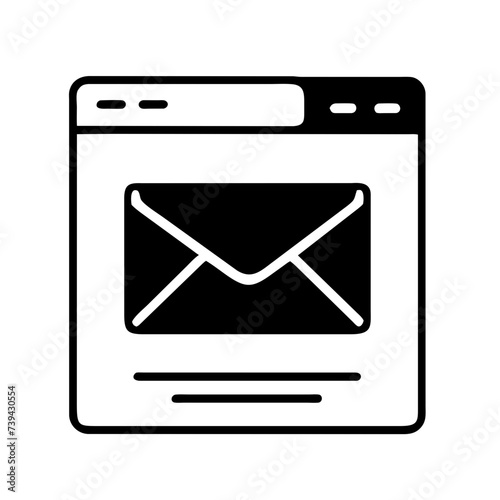 Mail icon for web, computer and mobile app. Envelope icon
