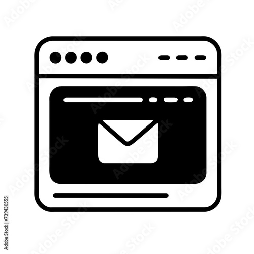 Mail icon for web, computer and mobile app. Envelope icon
