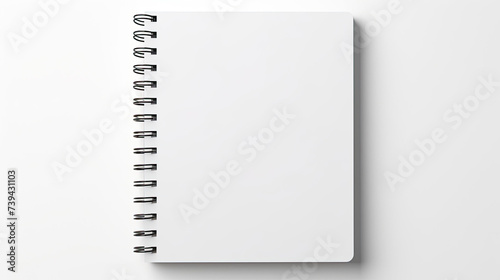 Blank Spiral Notepad. isolated on white background