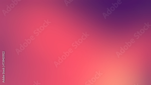 Purple, Orange, Pink abstract soft poster background, vibrant color wave, noise texture cover header design. 