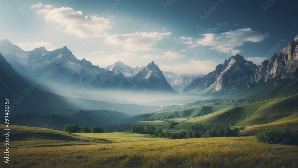 Beautiful Mountain Landscapes Background