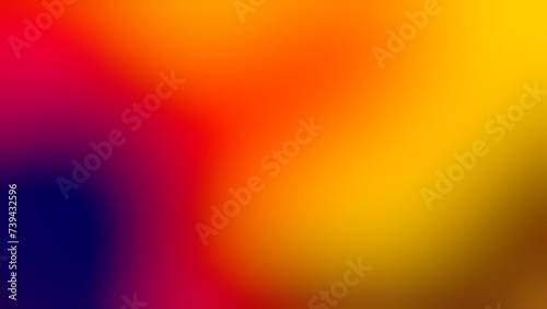 Red, Orange, Blue abstract soft poster background, vibrant color wave, noise texture cover header design. 