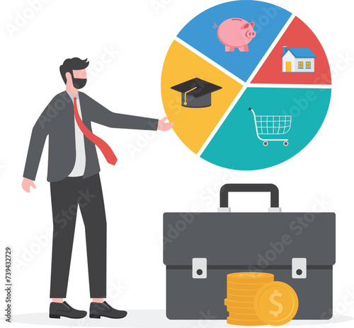 Investment Vector Illustration Set. People Investing Money , Receiving Passive Income,

