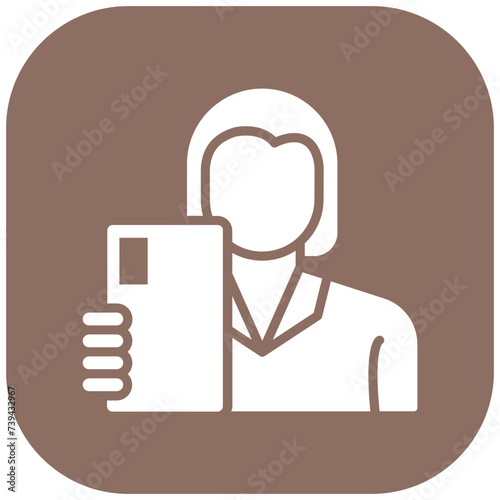 Woman Taking Selfie Icon