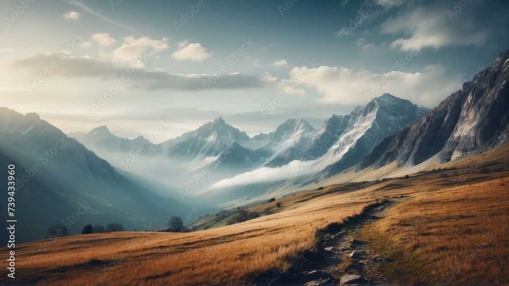 Beautiful Mountain Landscapes Background Beautiful Mountain Landscapes Background