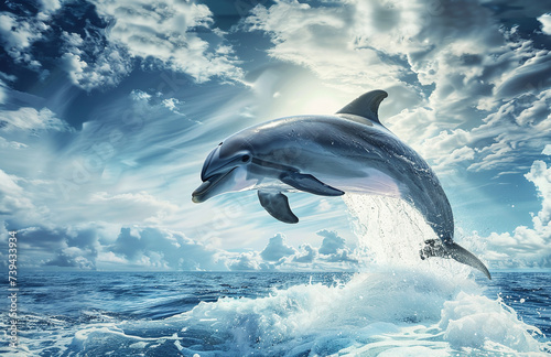 dolphin jumping out of the water © wiizii