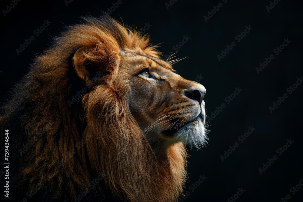 Fototapeta premium Close-up Portrait of a lion in natural Light