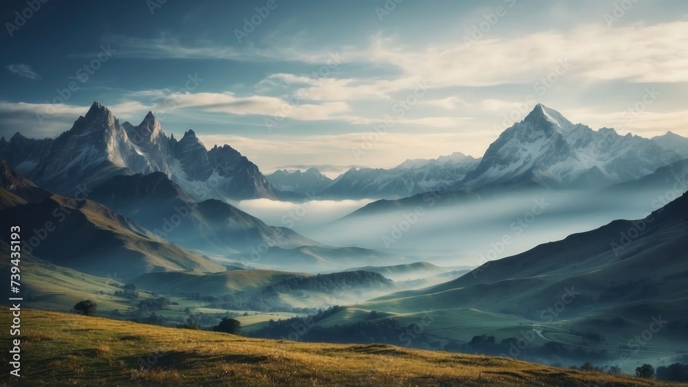 Obraz premium Beautiful Mountain Landscapes Background