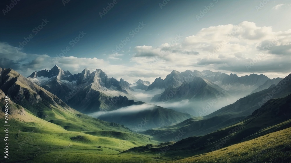 Beautiful Mountain Landscapes Background