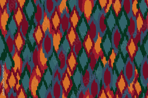 abstract seamless motif fabric patterns, abstract ikat, carpet, fabric, batik	