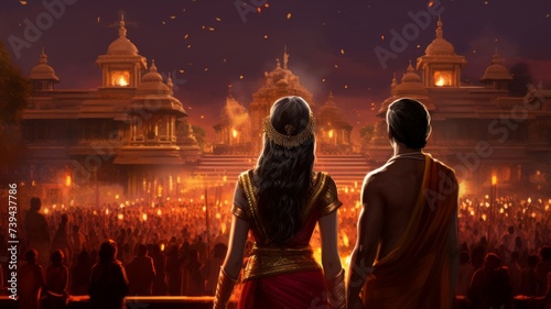 lord ram and sita in ayodhya photo