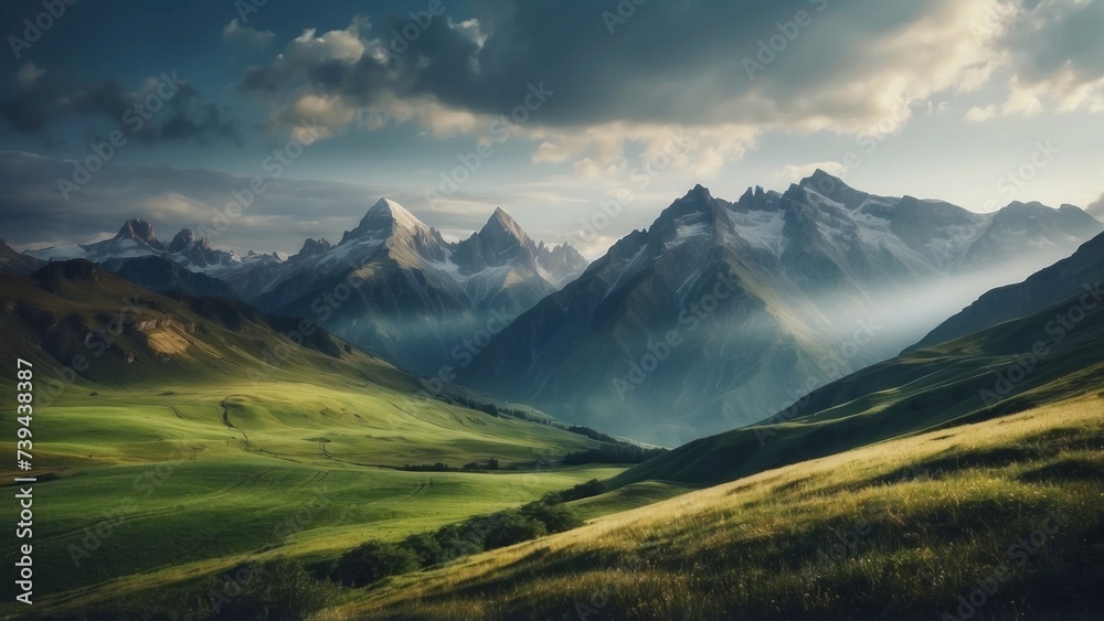 Fototapeta premium Beautiful Mountain Landscapes Background