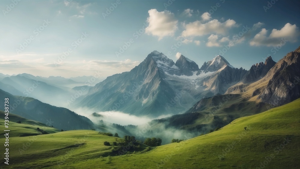 Fototapeta premium Beautiful Mountain Landscapes Background