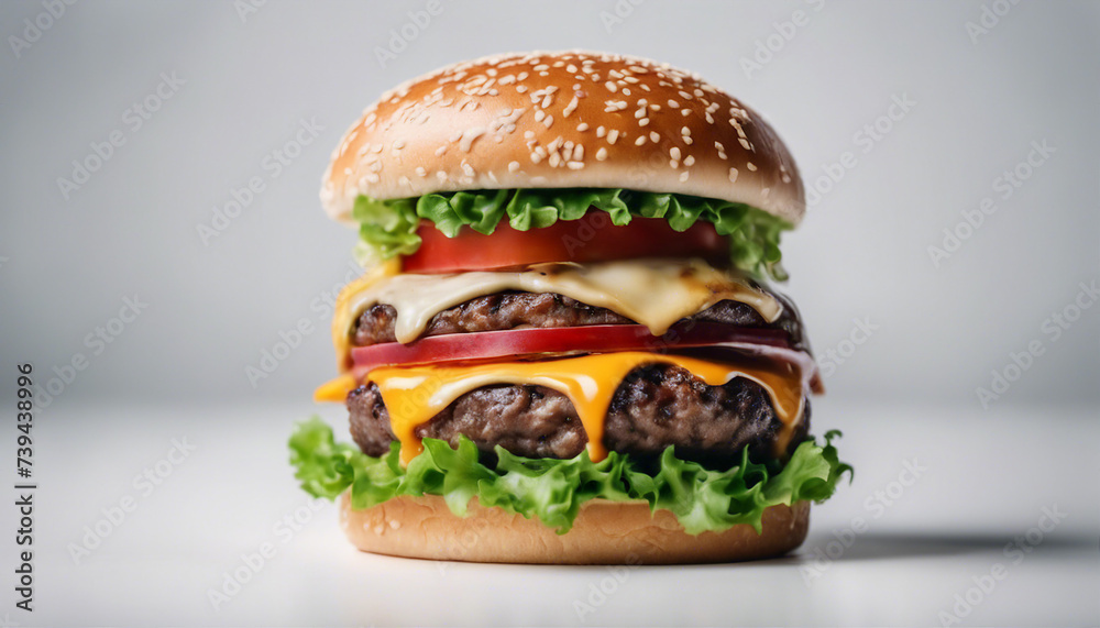 king burger, isolated white background, copy space for text
king burger, isolated white background, copy space for text