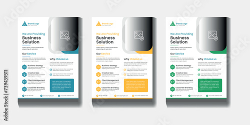 Vector book cover flyer brochure poster design template