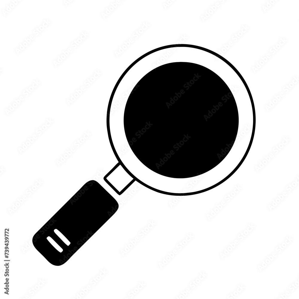 Search icon. Magnifying glass icon, vector magnifier icon