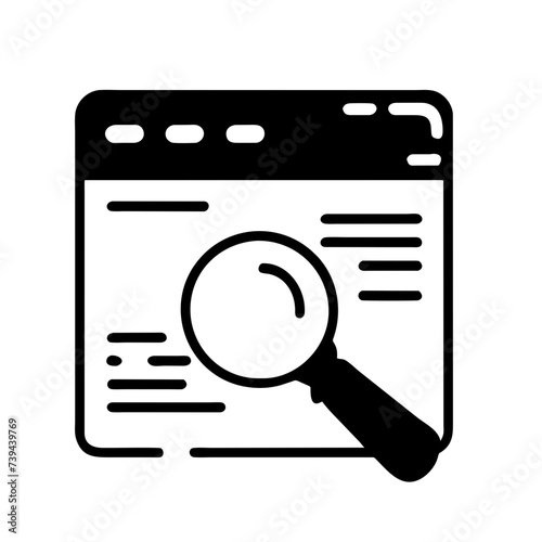 Search icon. Magnifying glass icon, vector magnifier icon