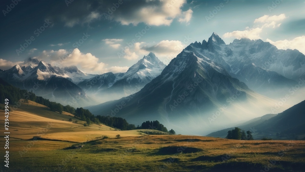 Beautiful Mountain Landscapes Background