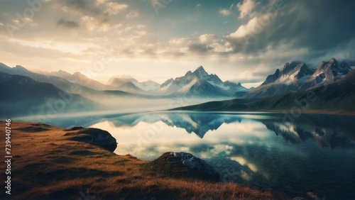 Beautiful Mountain Landscapes Background © Damian Sobczyk