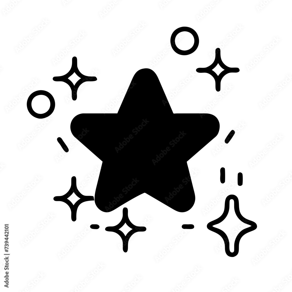 Sparkle Star Icon, Shine icon: Vector Illustration of Shining Stars Sparkles Sparkle Star Icon, Shine icon: Vector Illustration of Shining Stars Sparkles