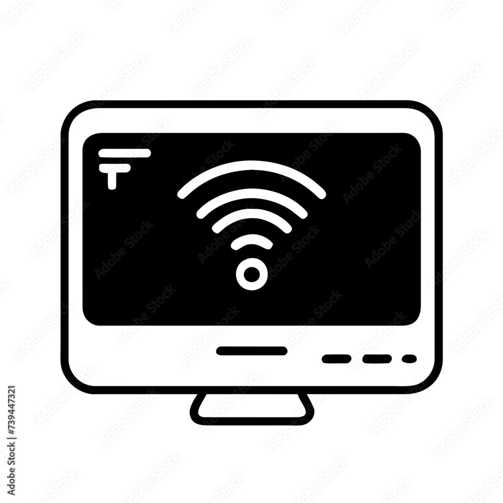 WiFi Wireless Internet Signal Icon: Symbolizing Connectivity and Access WiFi Wireless Internet Signal Icon: Symbolizing Connectivity and Access