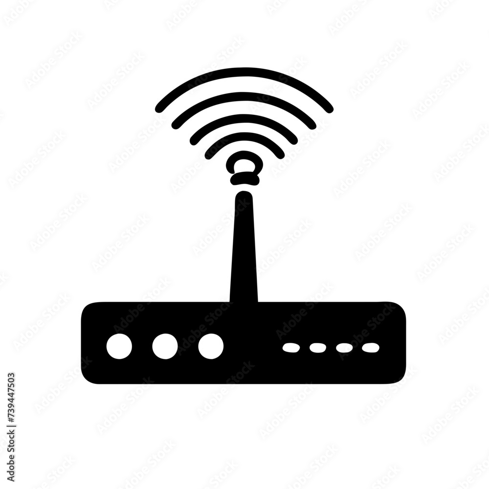 WiFi Wireless Internet Signal Icon: Symbolizing Connectivity and Access WiFi Wireless Internet Signal Icon: Symbolizing Connectivity and Access