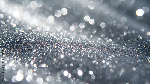 close up horizontal image of sparkles and glitters powder background Generative AI