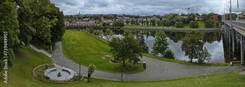 View of Trondheim in Trondelag County Norway, Europe 