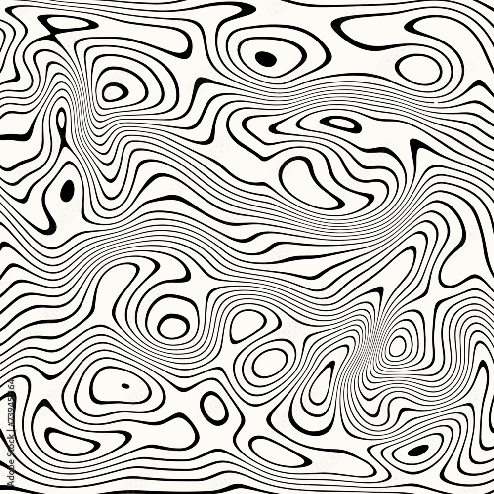Fototapeta premium Liquid pattern design . black and white marbled abstract background. 