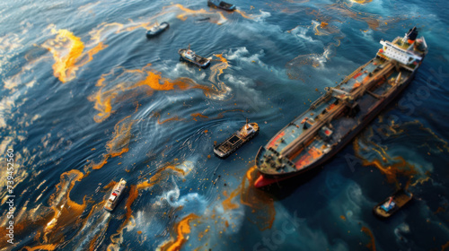 Tanker spilled oil in the sea accident --ar 16:9 --stylize 250 --v 6 Job ID: 0637f62d-dda0-4639-9cd0-424d45d98097