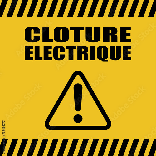 Logo clôture électrique.