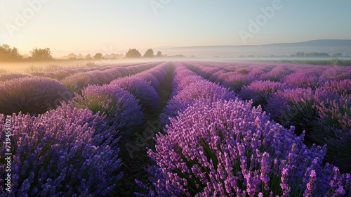 Majestic lavender fields in Provence at summer, France