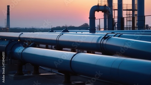 Gas pipes for the oil industry. an environmentally friendly pipeline for the production of renewable energy. pipeline for gas or oil, pure hydrogen gas for 