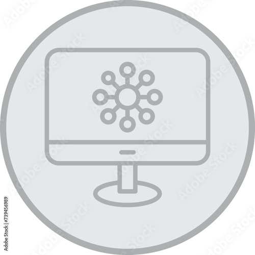 Link Grey Line Circle Icon