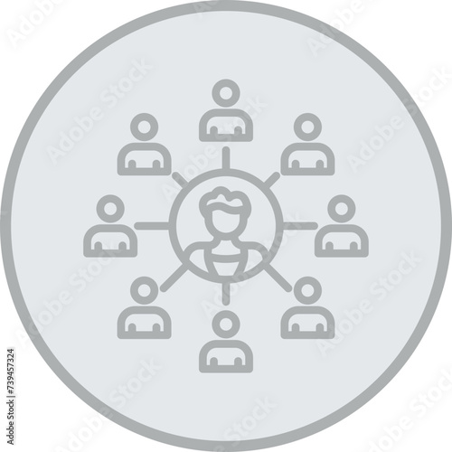 Affiliate Grey Line Circle Icon
