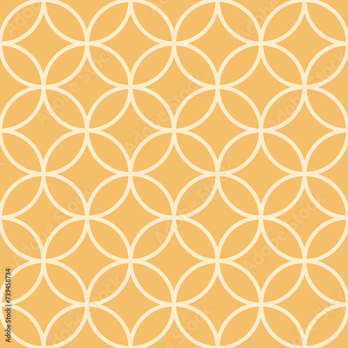 Seamless asian background pattern.Abstract geometric circle lines. Traditional japanese ornament.