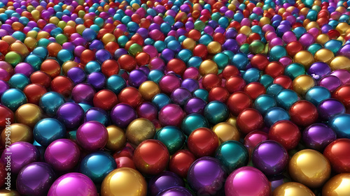 3d render of a group of colorful balls