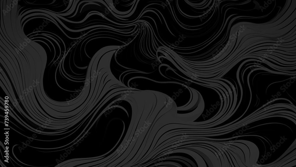 Black Wave abstract wallpaper. Dark background for any kind of graphic design work, Black sleek and dynamic design, deep black evokes a sense of mystery and sophistication, Dark abstract Wallpaper Black Wave abstract wallpaper. Dark background for any kind of graphic design work, Black sleek and dynamic design, deep black evokes a sense of mystery and sophistication, Dark abstract Wallpaper