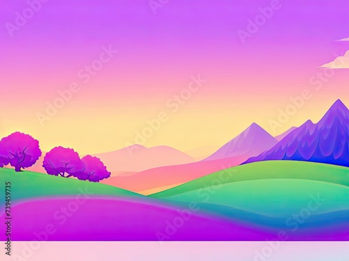 Lovely gradient  landscape free photo