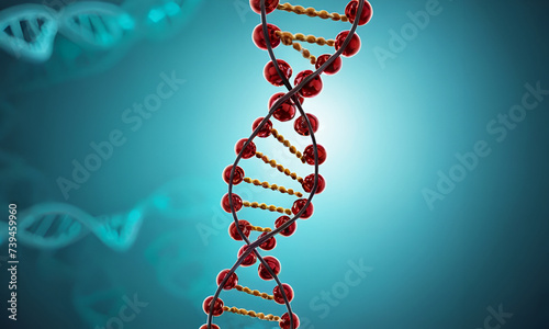 Artificial intelligence AI in Healthcare. DNA double helix intertwined with digital AI elements, highlighting the role of AI in genetic research and personalized medicines
