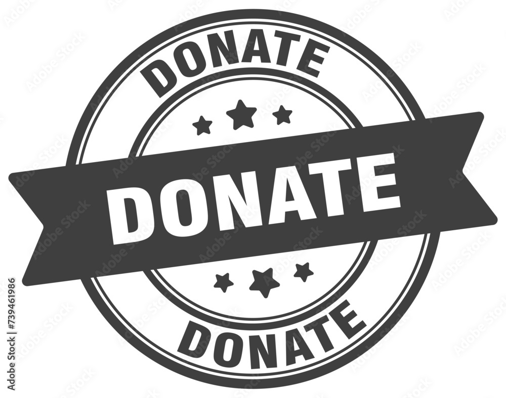 donate stamp. donate label on transparent background. round sign donate stamp. donate label on transparent background. round sign