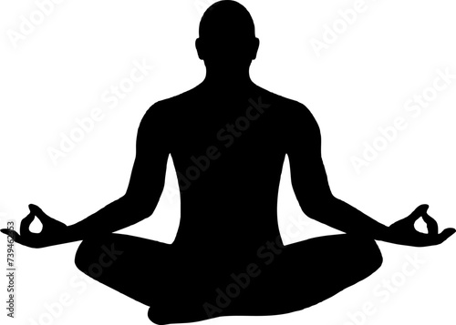 Minimalist human meditation silhouette, business professional's silhouette, animal print texture, neuter, artificial intelligence, winner trophy logo  Silhouette Vector Graphics element illustration