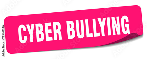 cyber bullying sticker. cyber bullying label