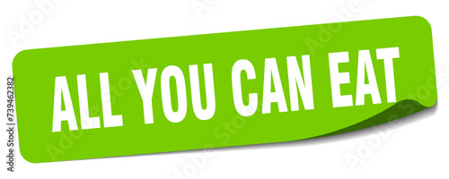 all you can eat sticker. all you can eat label