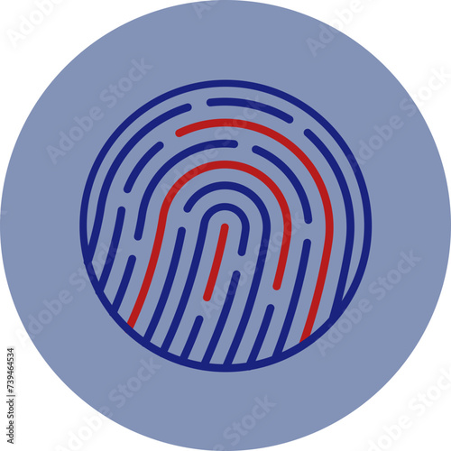 Biometrics Line Two Circle Icon