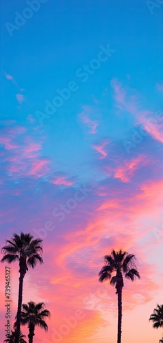 palm trees at sunset © FF Proudction